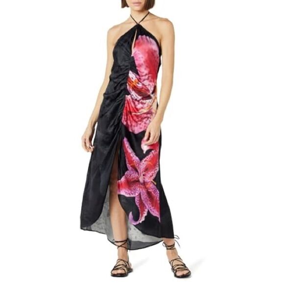 Floral Black and Pink Dress - Picture 5 of 9